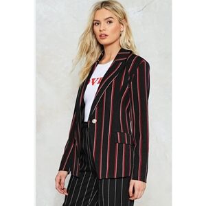 Nasty Gal Straight To My Heart Striped Blazer